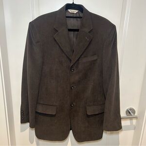 Pronto Uomo Moore’s Chocolate Dark Brown Corduroy Blazer Size 38 Regular Preppy